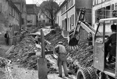 Verlegung der Wasserleitung am Schulberg im Sommer 1952