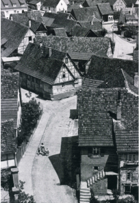 Stebbach ca. 1955 vom Kirchturm herab fotografiert